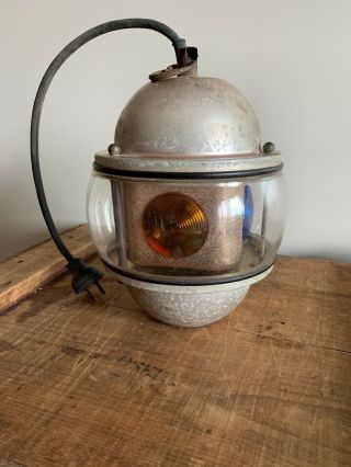 Vintage Swag Swiss Golden Beacon Rotating Color Hanging Lamp/light Mdl170