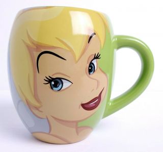 Disney Parks Tinker Bell Dream Green Coffee Cup Large Mug Peter Pan Fairy Box1