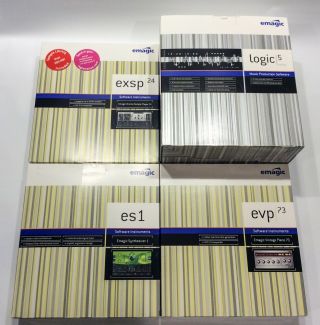 Emagic Logic 5 Audio Big Box Evp73 Es1 Exsp24 Recording Software Mac/pc Vintage