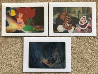 Disney Movie Club: 3 Lithographs: Beauty & The Beast,  Little Mermaid,  Lion King
