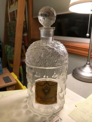 Vintage Guerlain Veritable Eau De Cologne Hegemonienne Large Bottle W/ Stopper