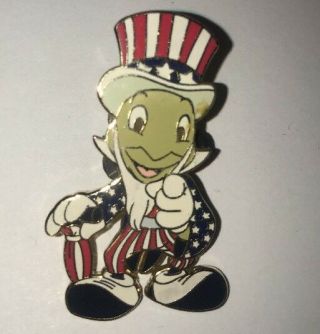 Disney Pin Jiminy Cricket Patriotic Cast Member All American Festival Event Le