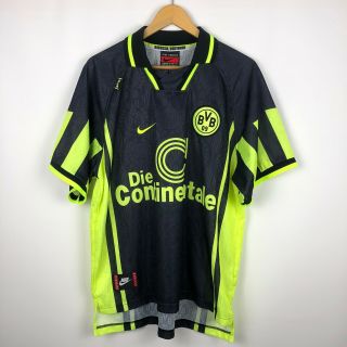 Vintage Borussia Dortmund 1996 1997 Away Football Shirt Soccer Jersey Nike Bvb