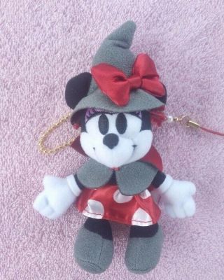 Disney Store Japan Halloween Minnie Mouse Witch Plush Dangle