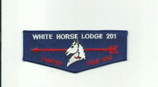 Scout Bsa Oa Flap White Horse Lodge 207 1996 Charter Year Shawnee Council Ky Www