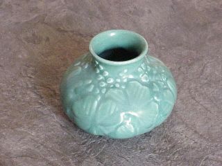 Vintage 1938 Rookwood Art Pottery Vase Shirayamadani Design 6352 Clover Blossom