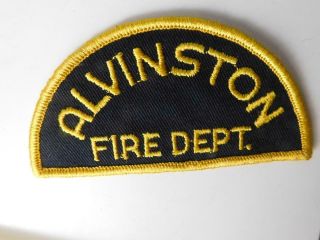 Alvinston Fire Department Vintage Patch Badge Ontario Canada Firefighter