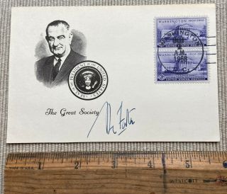 Autograph Of Supreme Court Associate Justice Abe Fortas