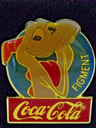 1986 Disney Coke 15th Coca Cola Epcot Figment Journey Imagination Le Pin Rare