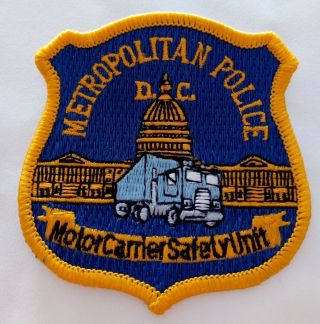 Motor Carrier Safety Unit Metropolitan Police Washington Dc Police Patch