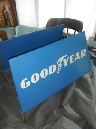 Vintage Goodyear Tires Display Stand Rack Sign - Gas & Oil