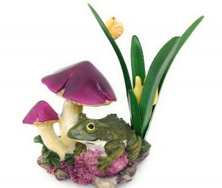 Frog Mushroom Flower Figurine Snail Garden Decor Gift Gsc 61015 A