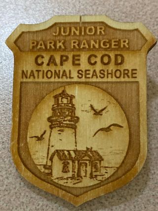 Cape Cod Seashore Wood National Park Service Junior Ranger Badge Lighthouse Bird