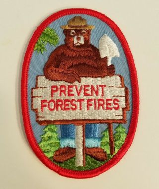 Vintage Us Forest Service Ranger Smokey Bear Prevent Forest Fires 4 " Patch