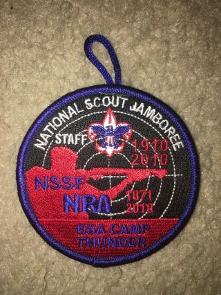 Boy Scout Bsa Camp Thunder Nssf Nra Rifle Staff 2010 National Jamboree Patch
