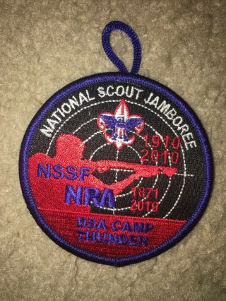 Boy Scout Camp Thunder Nssf Nra Rifle Association 2010 National Jamboree Patch