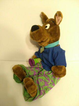 Vtg 18 " Deluxe Talking & Shaking Scooby Doo W/ Flashlight Large Plush Dog Read D