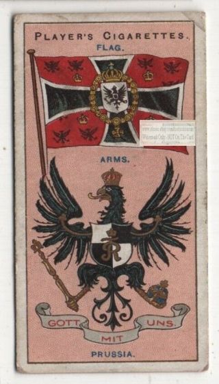 Prussia Flag Banner Emblem Germany 110,  Y/o Ad Trade Card
