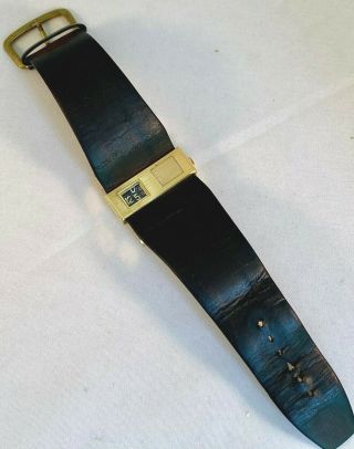 Vintage Jump Hour Mechanical Automatic Wristwatch - Leather Band,  1970’s