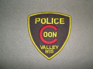 Police Coon Valley Wisconsin O/s (brown)