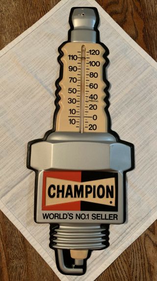 Vintage Champion Spark Plug Thermometer Plastic Temp Retro