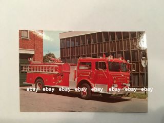 Watertown Ma E1 1973 Maxim Pumper Fire Apparatus Postcard