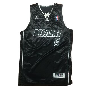 Adidas Lebron James Miami Heat Xxxl Authentic Black White Jersey Nba Vintage