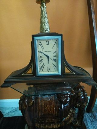 Vintage 1930s Manning Bowman Wood Shelf Mantle Clock Electric Please Read
