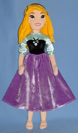 Disney Store Plush Briar Rose - Princess Aurora Sleeping Beauty Doll 21”purple Htf