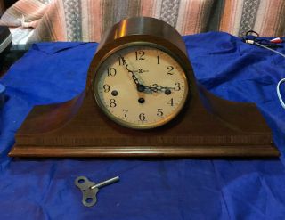 Vintage Howard Miller Western Germany Mantle Clock 2 Jewels 340 - 020