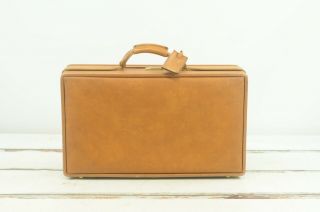 Vintage Brown Leather Hartmann 21 " Luggage Valise Suitcase Luggage Travel