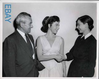 Audrey Hepburn Visits William Wyler Hava Harareet Vintage Photo Candid On Set