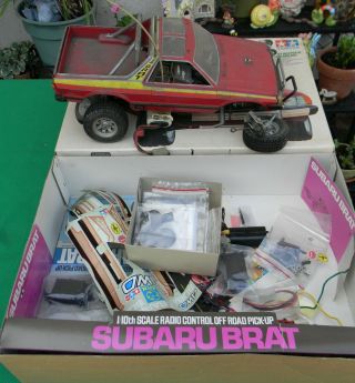 Vintage Tamiya Subaru Brat Rc Toy Truck