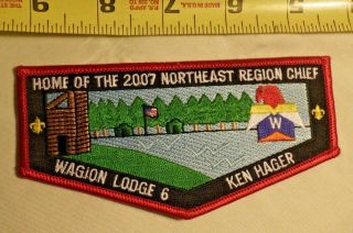 Wagion Lodge 6 Home Of The 2007 Ne Region Chief Ken Hager Flap