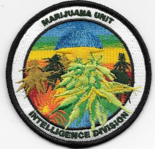 Dea Marijuana Unit Intelligence Div Patch Hook And Loop,  Dea Sticker