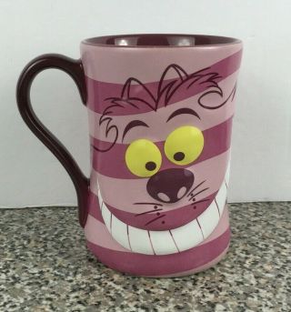 Disney Store Cheshire Cat Alice In Wonderland Ceramic Tall Coffee Mug Cup