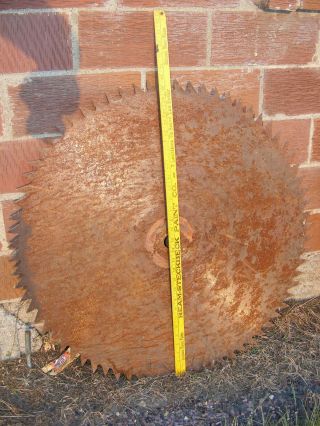 Vintage 31” Diameter Rustic Buzz Saw Lumber Mill Blade Very Good Teeth
