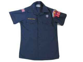 Boy Scouts Of America Shirt Patches Blue 152 Uniform Grand Canyon Az Youth L
