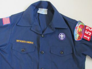 Boy Scouts of America Shirt Patches Blue 152 Uniform Grand Canyon AZ Youth L 2