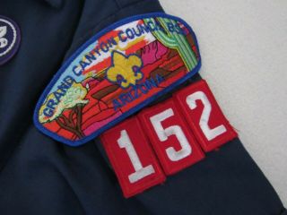Boy Scouts of America Shirt Patches Blue 152 Uniform Grand Canyon AZ Youth L 3