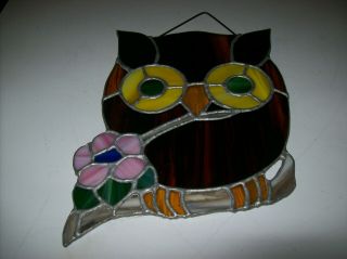 Large Stained Glass Owl