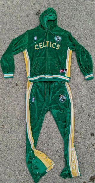 Vintage Nike Boston Celtics 34 Paul Pierce Zipup Hooded Jacket & Marching Pants