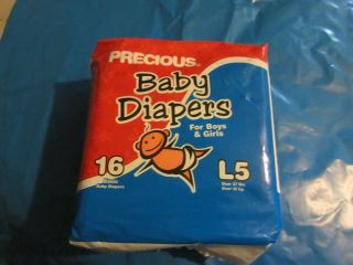 Vintage preciou diapers from 90 ' s plastic extra large over 27lbs largest size 2