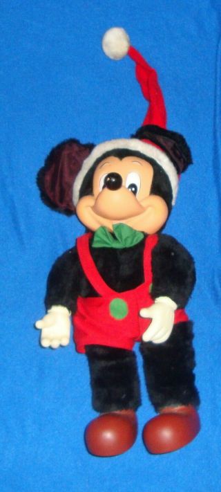 Vintage Walt Disney Christmas Mickey Mouse Plush By Applause