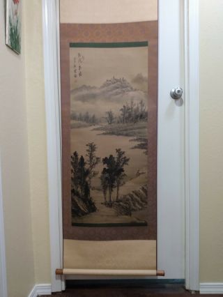 Vintage Silk Chinese Wall Scroll