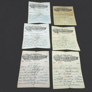 1928 - 1933 Ohio Resident Licenses For Rod & Reel Fishing Ephemera