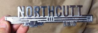 Vintage Metal Emblem Car Auto Badge Rat Rod Chrome Northcutt Enid Oklahoma Chevy