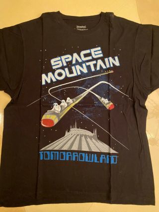 Disneyland Space Mountain Tomorrowland Logo Poster T - Shirt Xl