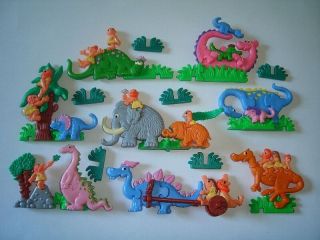 Kinder Surprise Set - 3d Puzzle Cavemen & Dinosaurs 1995 - Toys Collectibles