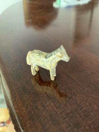 Tiny Vintage Hand Carved Wooden Horse Folk Art Figurine